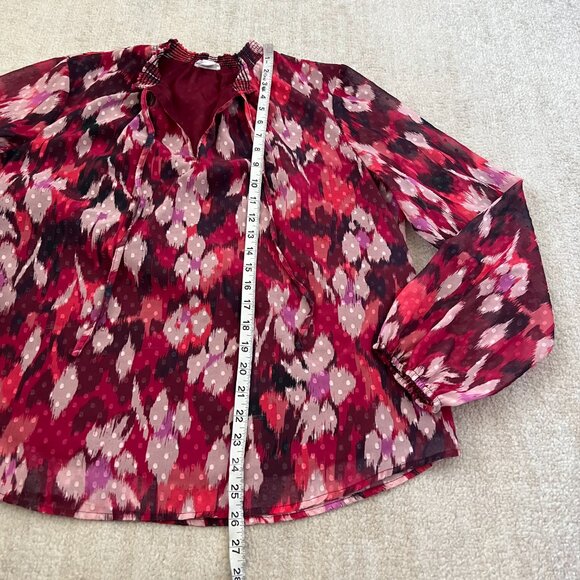 Tribal Jeans Boho Peasant Popover Summer Blouse Top L - Picture 5 of 12